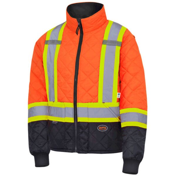 COG - Hi-viz Orange Quilted Freezer/Safety Jacket Thumbnail
